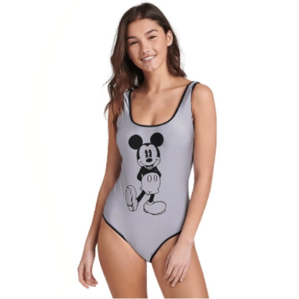 NWT Women’s Disney Mickey Mouse Silver Swimsuit